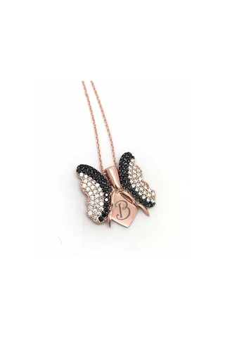 Gümüş Kelebek Kolye Rose Gold
