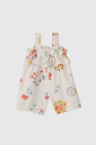 Panço Kız Bebek Ekru Salopet Krem 2611GB24012