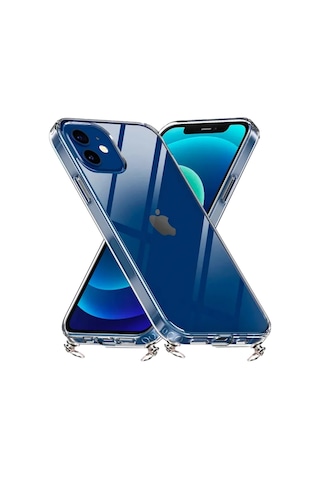 Hippi Apple Uyumlu iPhone 12 Pro Darbe Emici Şeffaf Sert Silikon Telefon Kılıfı Beyaz - Şeffaf
