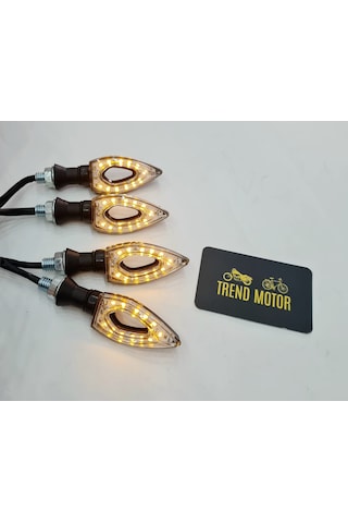 Üçgen Sinyal Takım 4lü Set Sarı Led - Motosiklet Cg Unıversal