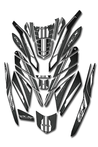 Honda Pcx 2021-24 Tank Pad Seti Karbon Beyaz 33 Parça Honda Pcx 2021-24 Tank Pad Seti Karbon Beyaz 33 Parça
