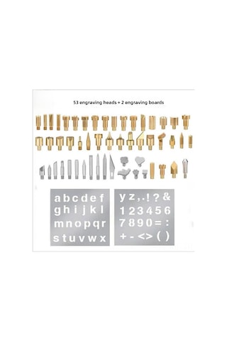 Mufunye Kabak Baskı Ve Oymak Seti - 53 Parça Fırça Uçlu Elektrikli Dovucu Uçları, 15 Bölmeli Depolama Kutusu İle Dayanıklı Malzeme