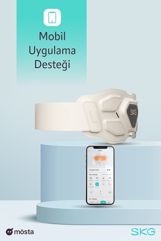 Skg W9 Pro Tens-Ems Bel Ve Sırt Masaj Aleti, Isı Terapisi-Termoterapi, Fototerapi Bel Kemeri Krem