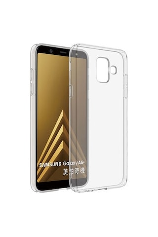 Samsung Galaxy A6 2018 İle Uyumlu Kılıf Şeffaf Kamera Korumalı Esnek Silikon Telefon Kılıfı Kapak