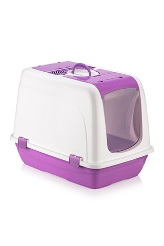 Vekorr Kedi Tuvaleti Mor Kırılmaz Evcil Hayvan Kum Kabı 46 x 66 x 52 CM