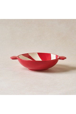 Karaca New Year Yılbaşı Candy Twist Pasta Tabağı 20 Cm Kırmızı