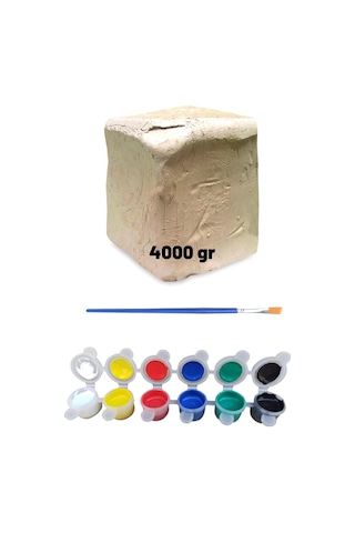 Seramik Hamuru Başlangıç, Kil Çamuru Seti, Doğal Oyun Hamuru 4000 Gr