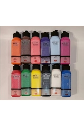 140ml Akrilik Boya 12'li Karışık Renkler Set Karışık