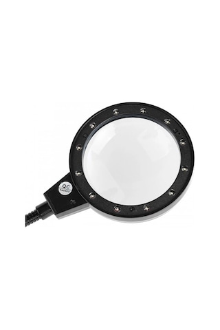 12 Led Clipsli Işıklı Büyüteç Işıklı Masa Lambası Çalışma Lambası Açık Bej