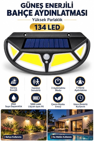 Sh-122 Güneş Enerjili Solar Bahçe Sokak Aydınlatması 3 Yönlü Aydınlatma Soğuğa Sıcağa Dayanıklı Duvara Monte
