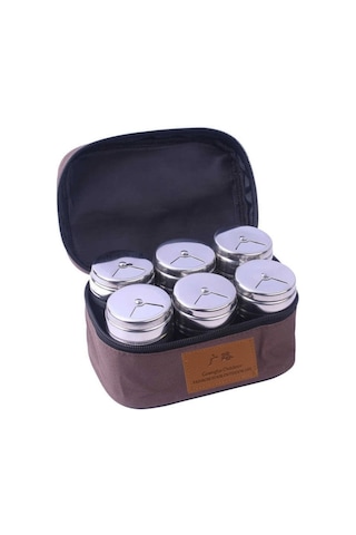 Sones Açık Barbekü Paslanmaz Çelik Taşınabilir Baharat Kavanoz Takımı Çok Renkli