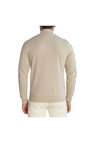 Guess Erkek Full Fermuarlı New Arlo Sweatshirt Bej