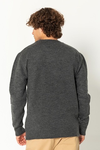 Erkek Kaşmir Dokulu Bisiklet Yaka Şık Triko Kazak Antrasit