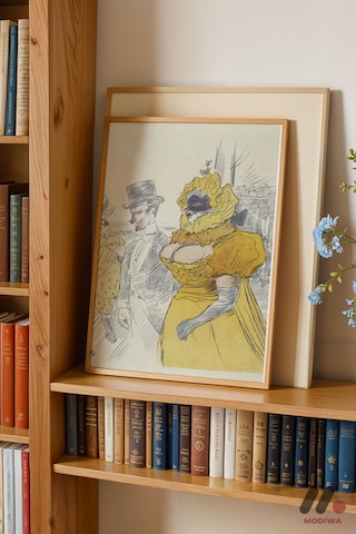 Toulouse-lautrec Vintage Afiş, Ahşap Çerçeveli Duvar Tablosu - Sanatsever Hediyesi
