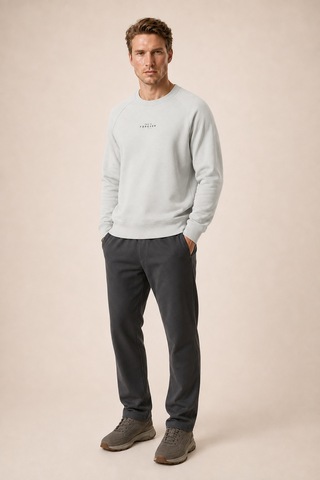 Redline Forever Yeni Sezon Erkek Regular Fit Pamuklu Sweatshirt Gri