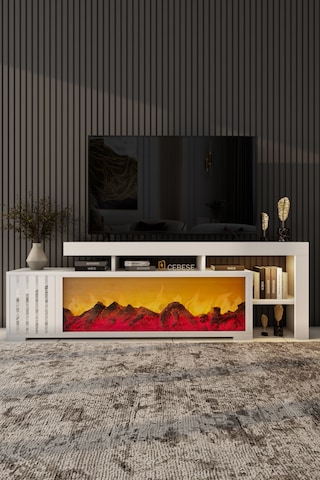 Dekoratif Yapay Şömine Ve Tv Ünitesi 160 Cm X 52 Cm ,kumandalı, B