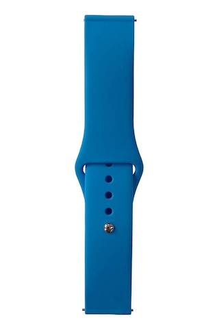 Ekılıf - Huawei Watch Gt3 42mm Uyumlu - Kordon Band Serisi 20mm Klasik Kordon Silikon Strap Kayış - Mavi