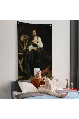 Caravaggio - İskenderiyeli Aziz Catherine Duvar Örtüsü-7386