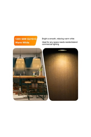 Teltree Gu10 Tabanlı 50w 120v Dimmable Ampul - 1 Adet Paket Şeffaf