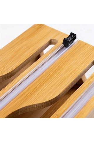 Bambu 3 Bölmeli Folyo Kesme Standı -