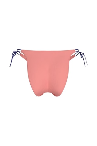 Calvin Klein Kadın Yandan Bağlamalı Logo Detaylı Pembe Bikini Altı-13581 Pembe