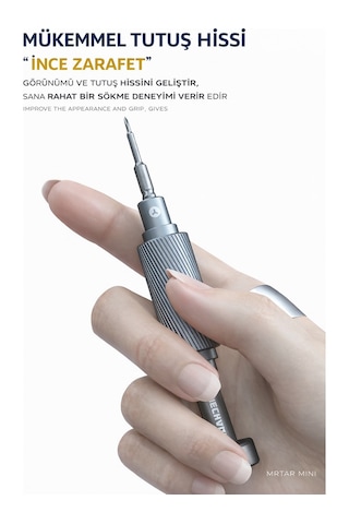 Mechanıc Mortar Mini 6 Sı 1 Arada Profesyonel Hassas Tornavida Seti Manyetik Uç, Sessiz Rulman, Magnezyum Alaşım,