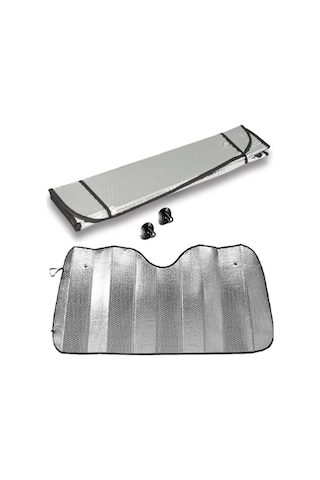 Oto Ön Cam Metalize Güneşlik 70 150 Cm Büyük Boy Nikel Vantuzlu