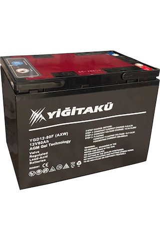 Yiğit Akü 12v 80ah Jel Elektrikli Bisiklet Aküsü