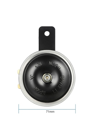 Createtech 3 Mini 12v Metal Motosiklet Korna - 105db Siyah, Su Geçirmez