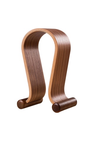 Teltree Kara Ceviz Ahşap Kulaklık Tutucu - U Tipi Masaüstü Gösterim Aracı - Kulaklık Rafı Ve Asma Tabanı