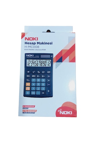 Masaüstü Hesap Makinesi 11x17 Cm 12 Basamaklı Orta Boy Güneş Enerjili 2 Yıl Garantili Siyah Çok Renkli