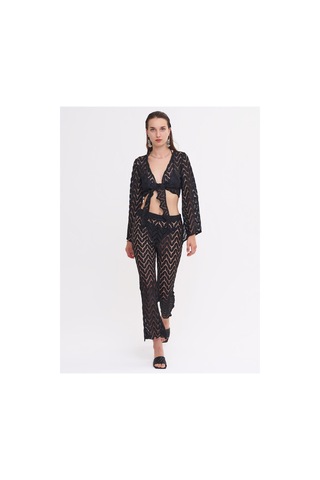 La Garita Jude Siyah Crop Top&pantolon Set Siyah Siyah
