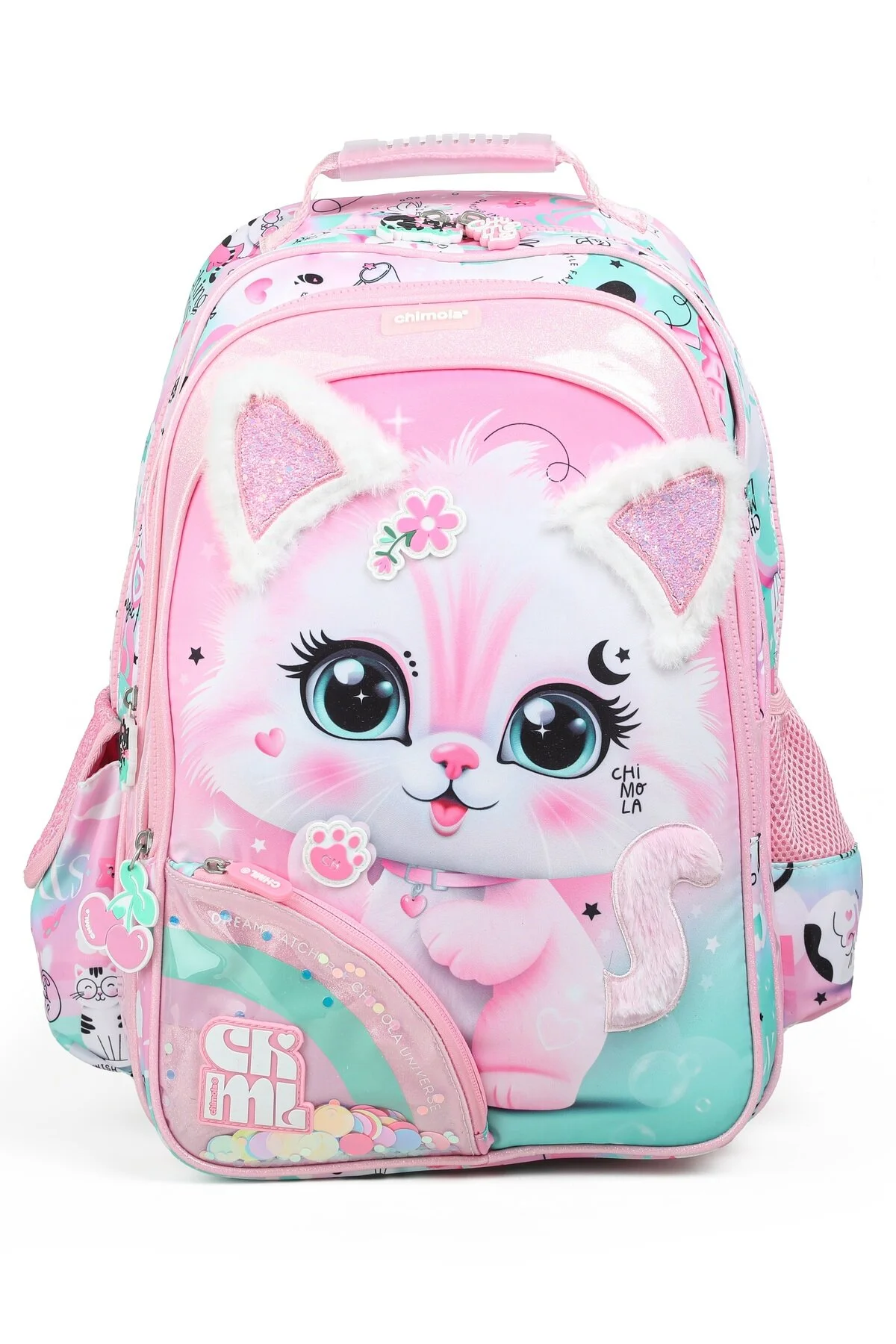 Chimola Pink Cat 3'lü Çanta Seti İthal Pembe