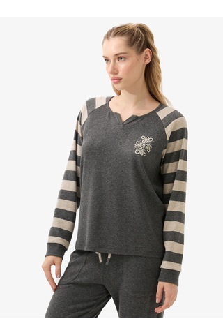 Blackspade Kadın Termal Pijama Üstü 51973 - Antrasit