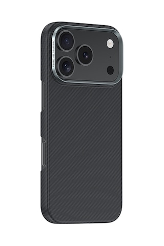 Apple Uyumlu iPhone 17 Pro Kılıf Benks M-safe Şarj Metal Kamera Çerçeveli Armorair 600d Kevlar Fiber Siyah