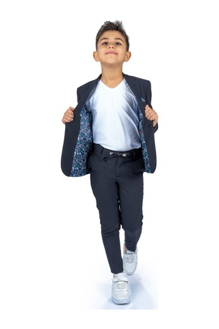 Mnk Baby & Kids Spor Çocuk Ceket, Tişört , Jogger Pantolonlu Takım Mnk5682 Lacivert