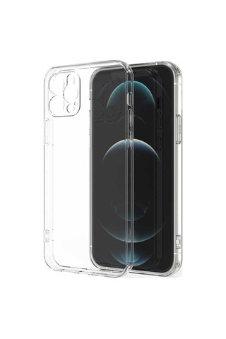 Apple Uyumlu iPhone 12 Pro Kılıf Zore Kamera Korumalı Süper Silikon Renksiz (507650399) Renksiz