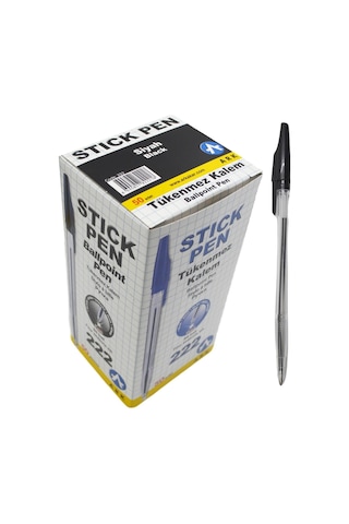 Ark Tükenmez Kalem 1.0 Mm 50'li Kutu Siyah Kod:222