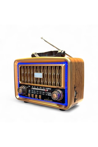 Rt-683 Nostaljik Trend Ledli Radyo,bluetooth Ahşap Görünüm Nostalji Radyo