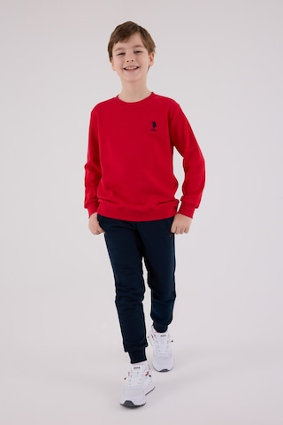 U.S. Polo Assn. Lisanslı Erkek Çocuk Alt Üst 2 Parça Eşofman Takımı Us2208 Kırmızı