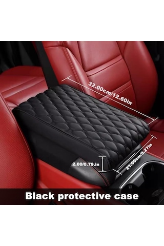 Siyah Seametal Araba Kol Dayama Pedi Kalınlaşmak Bellek Köpük Merkezi Konsol Araba Dirsek Dinlenme Yastığı Depolama Cep Without Side Pocket