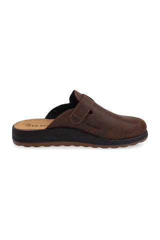 Terlik/ Panduf Ev Erkek 52 722 Ul Fly Flot Leather Man Slıpper 2507-dark Brown 2507-dark Brown