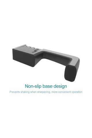 Pazly 4'ü 1 Arada Paslanmaz Çelik Dört Bölümlü Bileme Aleti Siyah, Pratik Bıçak Düzenleyici, Mutfak Araçları