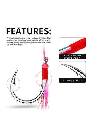 Hokkaido 1/0 Numara 1 Adet Çiftli,glow Simli ,jig Asist,iğne Boyu 24 Mm No:1/0