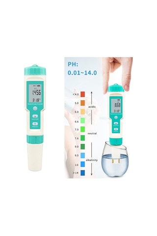 Trendooze Suntek Su Kalite Ölçer - Ph, Tds, Temp, Ec, Sg, Orp, Sıcaklık Detaylı Ölçüm