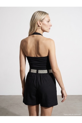 Dilvin 21268 Halter Top-siyah