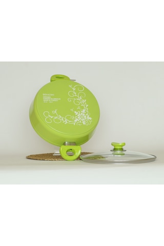 Bonera Seramik 28 Cm Karnıyarık Tencere Yeşil Yeşil