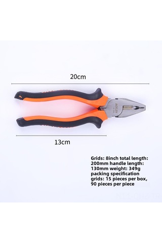 Aubyhe 8 İnç Çelik Testere: Elektrikçi Ve El İşçileri İçin Çok Amaçlı Tel Kesici, İzolasyon Soyucu Ve Sağlam Tutuşlu Pense