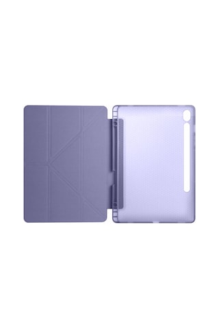 Samsung Galaxy Uyumlu Tab S10 Fe 11 Inc Sm-x520 Üçgen Katlanabilir Kalemlikli Yatay Dikey Standlı Kılıf Kapaklı Kılıf