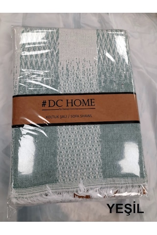 Dc Jakarlı Pamuklu Kaymaz Terletmez Koltuk Örtüsü 180x240 - Yeşil Yeşil